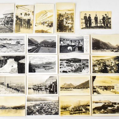 21 REAL PHOTO POSTCARDS OF THE ALASKAN FRONTIER