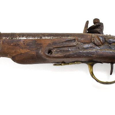 CONTINENTAL EUROPEAN FLINTLOCK PERCUSSION PISTOL, MID-19TH CENTURY