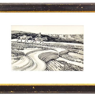 WESTERN SKETCH ATTRIBUTED TO JOHN JENSEN