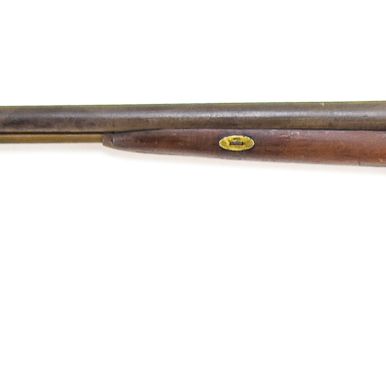 FOLK-ART CARVED BELGIAN SIDE-BY-SIDE PERCUSSION SHOTGUN