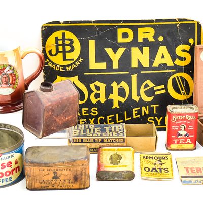 ASSORTMENT OF KITCHEN PRODUCT ADVERTISEMNT TINS & EPHEMERA & MORE