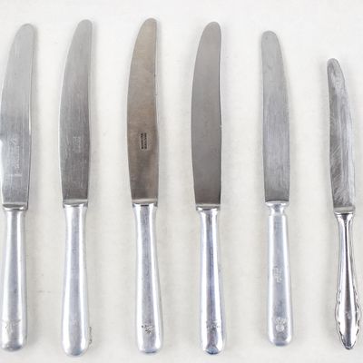 SIX GERMAN WWII LUFTWAFFE DINNER KNIVES