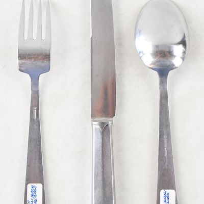 GERMAN DAF FORK, KNIFE, & SPOON SILVERWARE SET