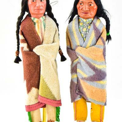 TWO SKOOKUM "BULLY GOOD" NATIVE AMERICAN DOLLS