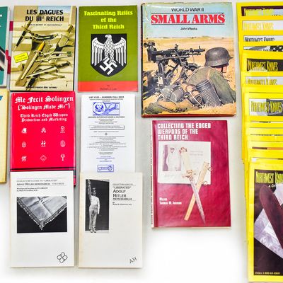 ASSORMENT OF BOOKS AND CATALOGS ON THIRD REICH WEAPONRY & MEMORABILIA