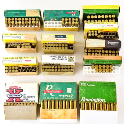.270 AMMO, PRIMED CARTRIDGES, & SPENT BRASS
