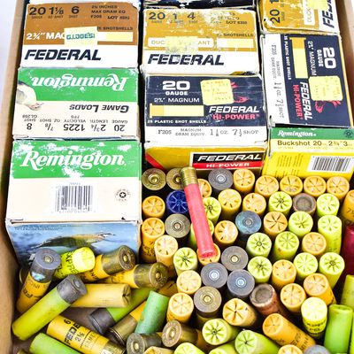 APPROXIMATELY 275, 20 GAUGE SHOTGUN SHELLS: WINCHESTER, REMINGTON, FEDERAL