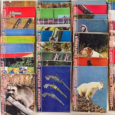 APPROXIMATELY 93 EDITIONS OF AMERICAN RIFLEMAN MAGAZINES, 1950s & 1960s
