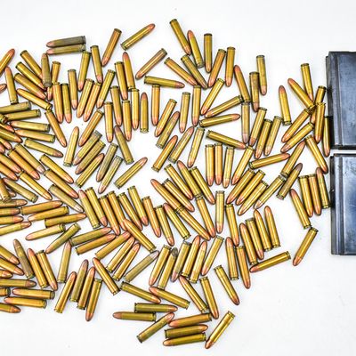 APPROX. 220 ROUNDS OF .30 CARBINE & FOUR M1 CARBINE 10RD. MAGAZINES