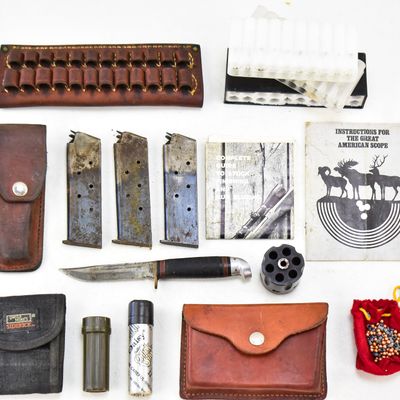 MISCELLANEOUS FIREARM & BB GUN ACCESSORIES & HUNTING KNIFE