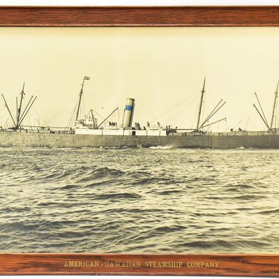 FRAMED PHOTOSGRAPH OF STEAMSHIP VIRGINIAN