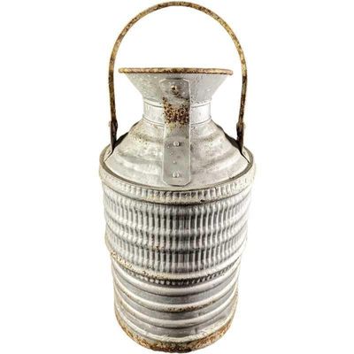 Sale Photo Thumbnail #185: Rustic Vintage Galvanized Metal Milk Can