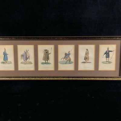 Sale Photo Thumbnail #485: original 1822 1823 1826 Victorian R. Ackermann Repository Arts Fashion Framed Colored Plates Prints
