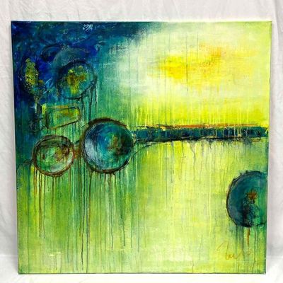 Sale Photo Thumbnail #312: Large Stretched Canvas "Ball 3" By Julie