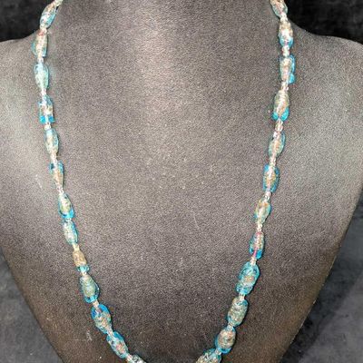 Sale Photo Thumbnail #478: Vintage Italian Murano Art Glass Bead Necklace EEEE