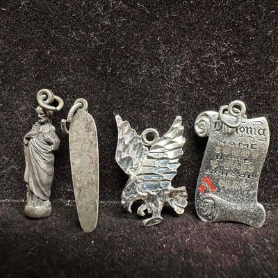 Sale Photo Thumbnail #270: Sterling Silver Necklace Pendant Set Four Pendants D67