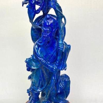 Sale Photo Thumbnail #224: Lapis Lazuli Chinese Fisherman Figurine