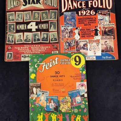 Sale Photo Thumbnail #177: Three Vintage Dance Folio Sheet Music Books