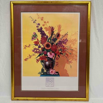 Sale Photo Thumbnail #178: Beauty and The Beast Mary Sims Signed Opera Memphis 1993 Framed Poster Print