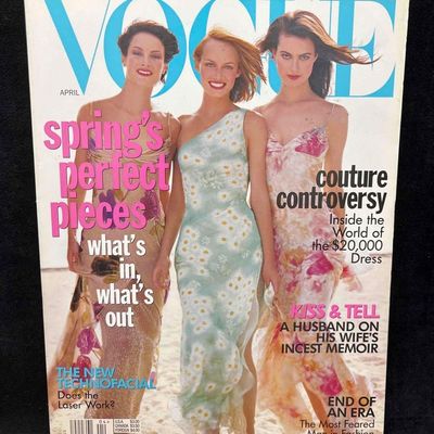 Sale Photo Thumbnail #197: Vogue Magazine April 1997 Shalom Harlow Helmut Newton Peter Lindbergh Amber Valletta