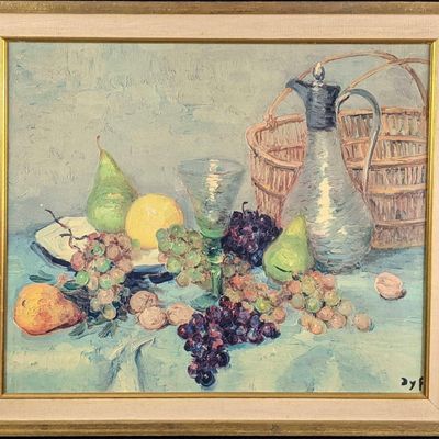Vintage 1950s Still Life Print By Reliable Marcel DYF