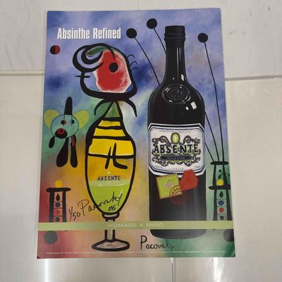 Absinthe Refined Ad Poster Homage A Miro by John Pacovsky Hand Signed Numbered Full Set 50 Posters