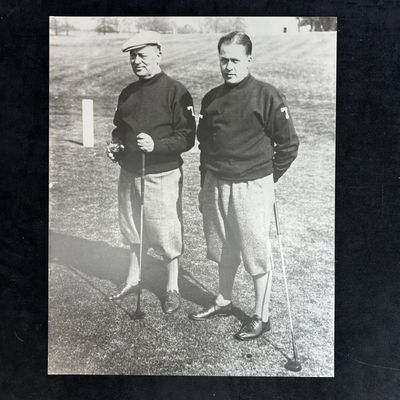 Black and White Golf Photographic Print Bobby Jones and Colonel Robert P. Jones Portrait #2