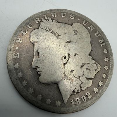1892 Morgan Silver Dollar Coin