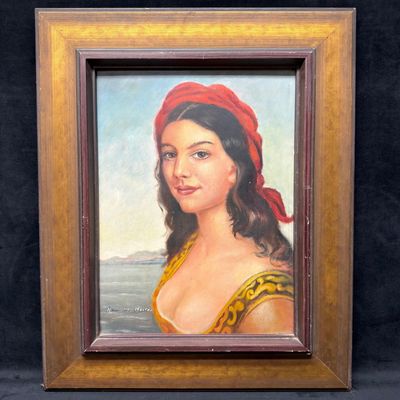 Heinz Wilhelm Becker Artwork Framed Portrait of Young Woman R240