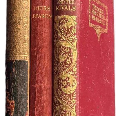 Sale Photo Thumbnail #316: 3 Antique Books The School For Scandal Jack London Heirs Apparent