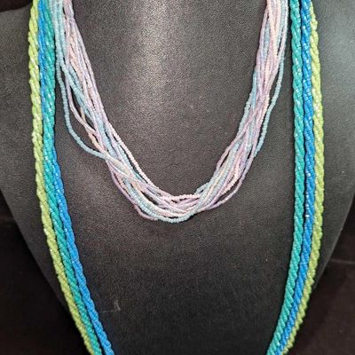 3 Long Nolan Miller Colorful Bead &  Multi-Strand Necklaces