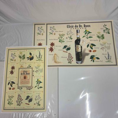 Sale Photo Thumbnail #235: Elisir Du Dr. Roux Liqueur Liquor Ad Poster Advertisement Posters Set Collection