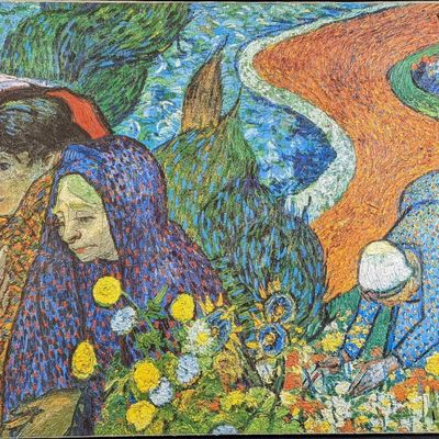 Sale Photo Thumbnail #396: Embellished Vincent Van Gogh Ladies of Arles Reproduction