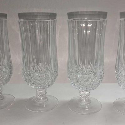 Sale Photo Thumbnail #239: 4 Cristal D'arques-Durand Longchamp Ice Tea Glasses