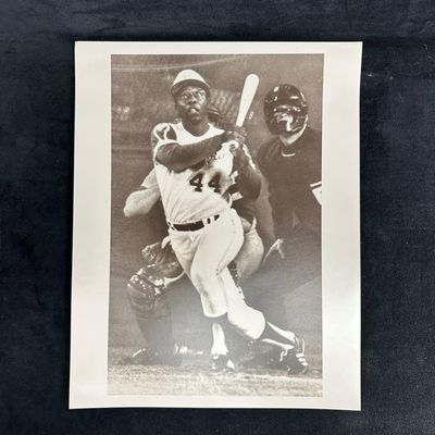 Hank Aaron 715th Home Run Black and White Silver Gelatin Print