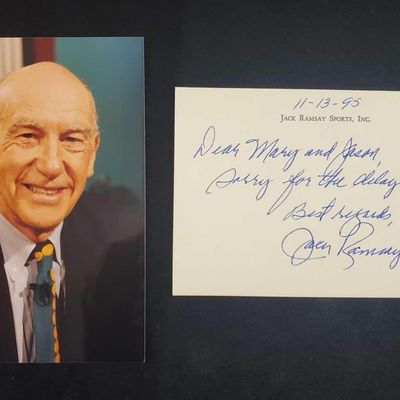 Sale Photo Thumbnail #376: Autographed Photo and Signed Note Jack Ramsey
