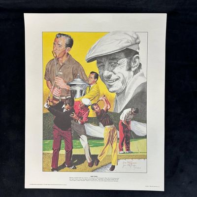 Jim McQueen Signed and Numbered Lithograph Bob Toski Golf Digest Commemorative Print #18