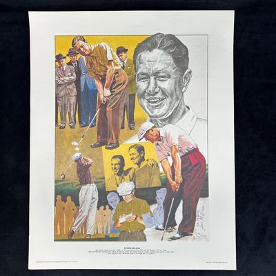 Jim McQueen Signed and Numbered Lithograph Byron Nelson Golf Digest Series 1985 #239