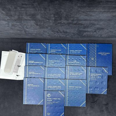 Sale Photo Thumbnail #452: Coin Collector Folder Album US and Canadian Coins Holder Set Whitman Accessories