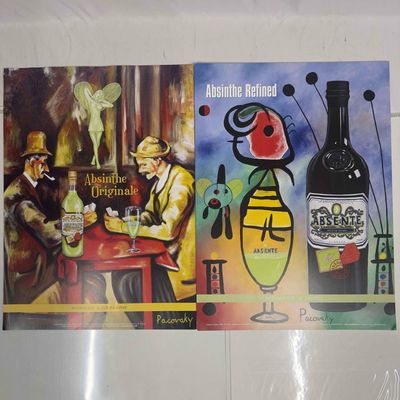 Absinthe Refined Ad Poster Homage by John Pacovsky Liquor Advertisement Set Lot of Eleven 11 Posters