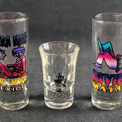 Sale Photo Thumbnail #445: Mexican Souvenir Shooters And Shot Glass