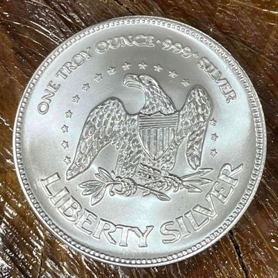 Sale Photo Thumbnail #116: .999 Fine Silver A-Mark Liberty 1oz Bullion Round (O)