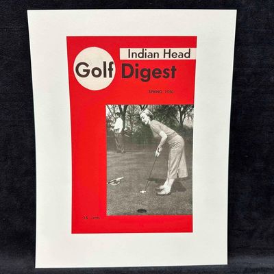 Indian Head Golf Digest Spring 1950 Magazine Cover Reprint Lithograph A