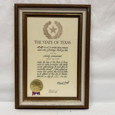 Sale Photo Thumbnail #117: Michel Roux Honorary Texas Citizen Commission
