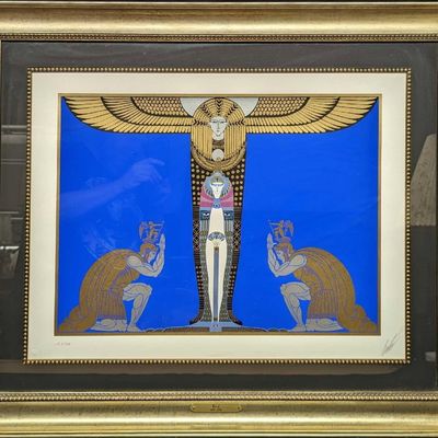 Sale Photo Thumbnail #244: Framed S&N Erte "Cleopatra" Serigraph Print