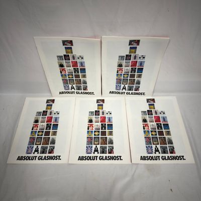 Sale Photo Thumbnail #147: Absolut Glasnost Soviet Artists Advertising Portfolio Five Copies