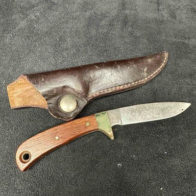 Sale Photo Thumbnail #113: Bowen Fixed Blade Stainless Steel Hunter Knife with Sheath