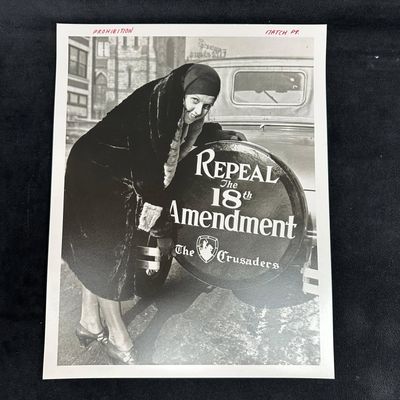 Sale Photo Thumbnail #410: Prohibition Era Photograph Repeal the 18th Amendment Crusaders Movement Analog Photo Print