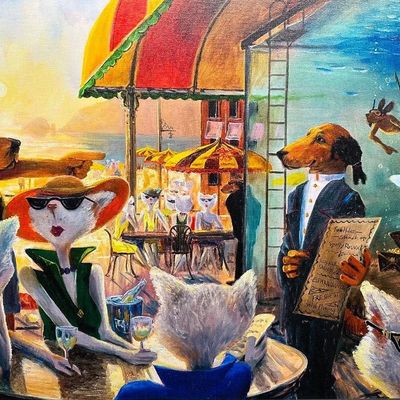 Sale Photo Thumbnail #290: S&N Ivan Clarke "Fish Choice" Framed Giclée