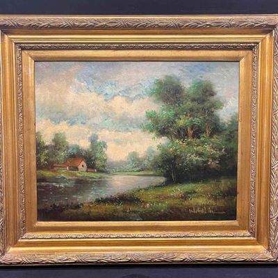JB Framed Original Oil On Canvas By W. Eddie (R73)